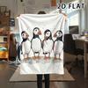 1Pc 2D FLAT Realistic Puffin Print Flannel Blanket,High quality Comfortable for All Seasons,Home Decor,Warmth and Comfort,Perfect for Christmas Gifts
