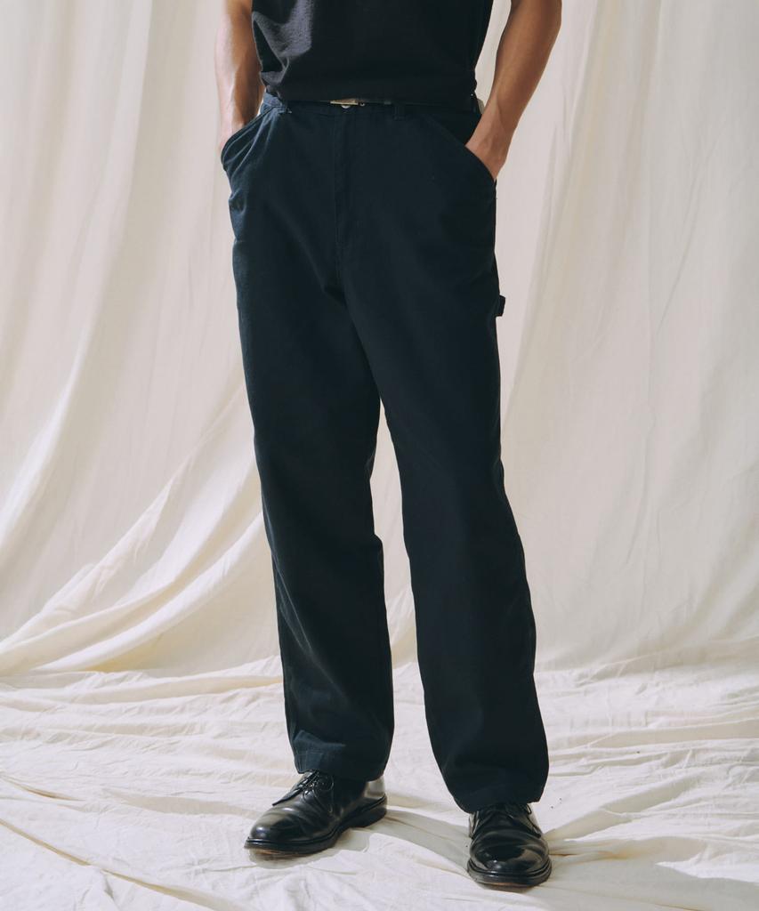 Yunibeosyeolobeolol Tapered Carpenter Pants Navy