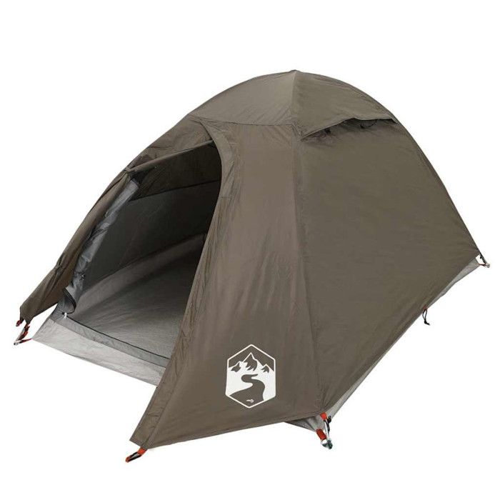 VidaXL 2 Person Dome Camping Tent Brown Waterproof, Tent, Camping Shelter, Garden Shelter, Garden Tent, Shelter 4009613