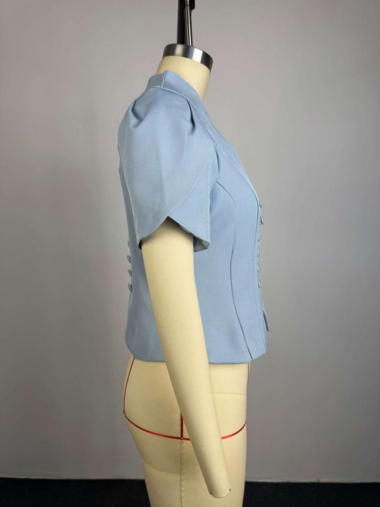 European and American Cross-border Women's Clothing 2026 Summer New Temperament Fashion Design Sense Lace Splicing Short-sleeved Shirt Suit Women