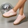 Fashion Women's Flat-bottomed Sneakers Spring and Autumn 2025 Series Fashion Casual Lace-up Comfortable Low-cut Shoes Zapatos De Mujer