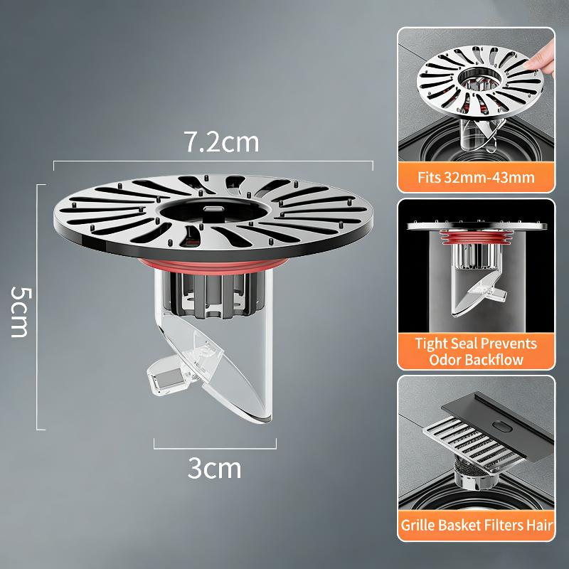 Floor Drain Core Shower Floor Strainer Cover Toilet Sewer Anti-Odor Plug Abs No Smell Bathroom Toilet Sewer Shower Drain