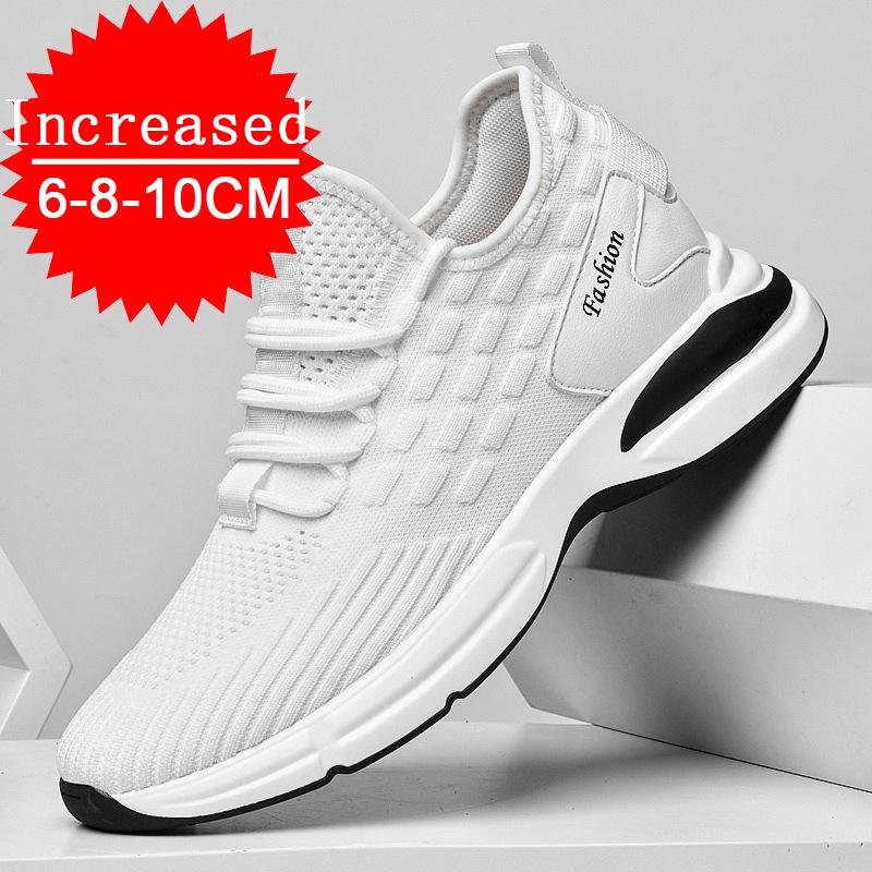 Herren Sneaker Freizeitschuhe Höhenvergrößernd Atmungsaktives Mesh Elevator Schuhe Herren Sneaker Höhenvergrößernd Sport Laufschuhe
