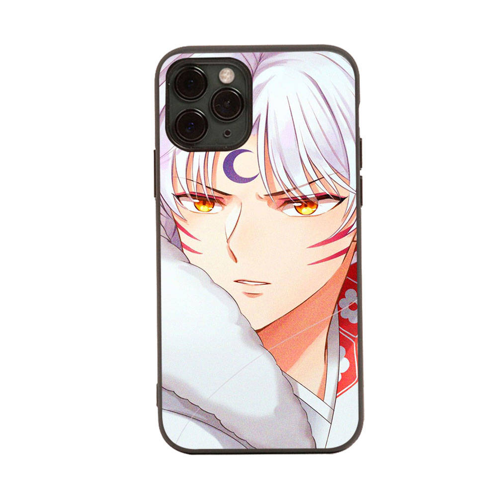 

Чехол для iPhone 16 15 Plus 14 13 12 11 Pro 8 7 6S 6 SE 5S X XR XS Max Realme C30 C33 C31 9I Black Sofe Cover WI64 InuYasha iPhone 16