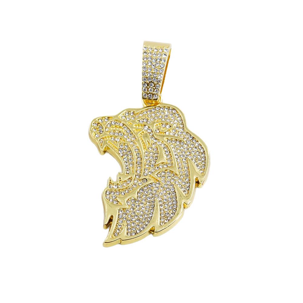 Hip Hop Hot Selling New Product Lion King Leo Pendant Necklace European and American Personalized Fashion Accessories Trendy Jewelry