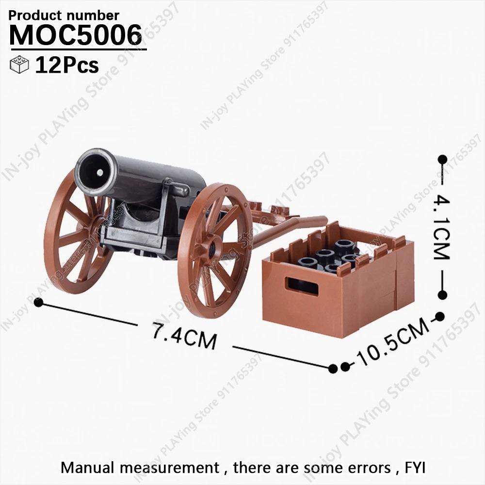 MOOXI Simulierte Militärkriegs-Bausteine WW2 Schlachtfeldruinen Artilleriekanonen Modell MOC Steine Erwachsenen-Set Spielzeug für Jungen