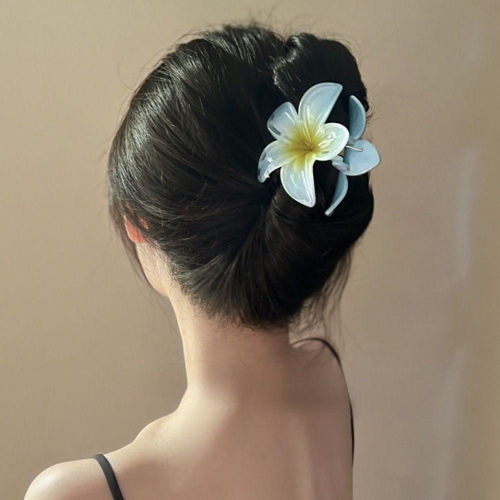 Plumeria Flower Shape Hairpins Bohemian Styling Hair Clip Colorful Hair Claw  Girls