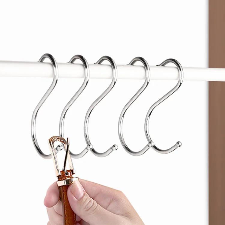 20/10 Stück S-Haken Edelstahl Kleidung Taschen Handtuch Pflanzen Hängeregal Multifunktion Küche Schlafzimmer Geländer S Hängehaken