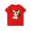 Potdemiel  100 Cotton Childrens Summer New TShirt with Pikachu Print Unisex Comfortable and Breathable Childrens TShirt