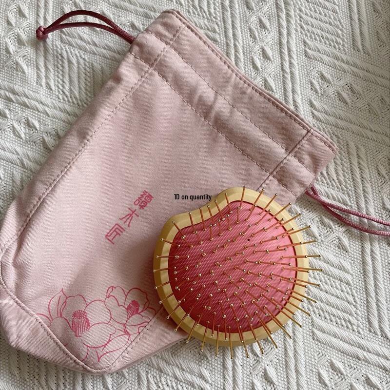 Tan Mujiang Cherry Blossom Wooden Hair Massage Comb Gift Set