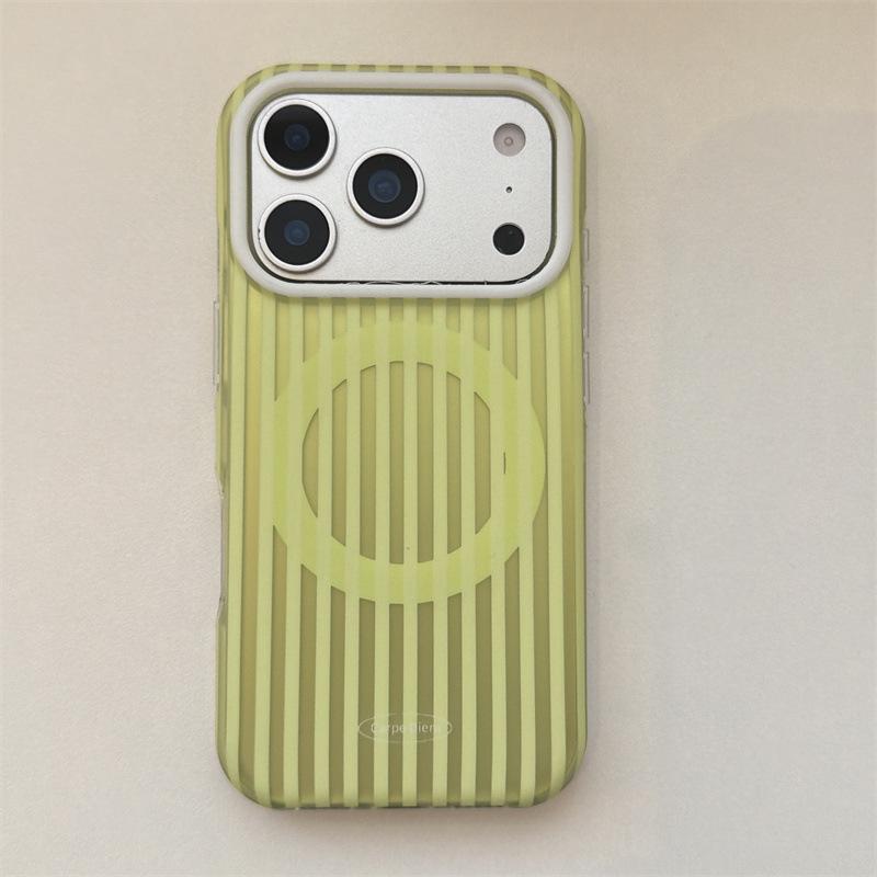 

Simple Solid Vertical Stripe Magnetic Stand Case for iPhone 17/16 Pro Max/15 Pro iPhone 17 Pro
