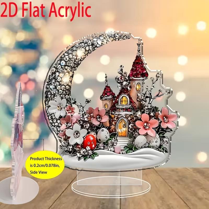 

1PC Castle Easter Egg, Easter Home Decoration, Suitable for Living Room, Bedroom, Office, Holiday Desktop Decoration