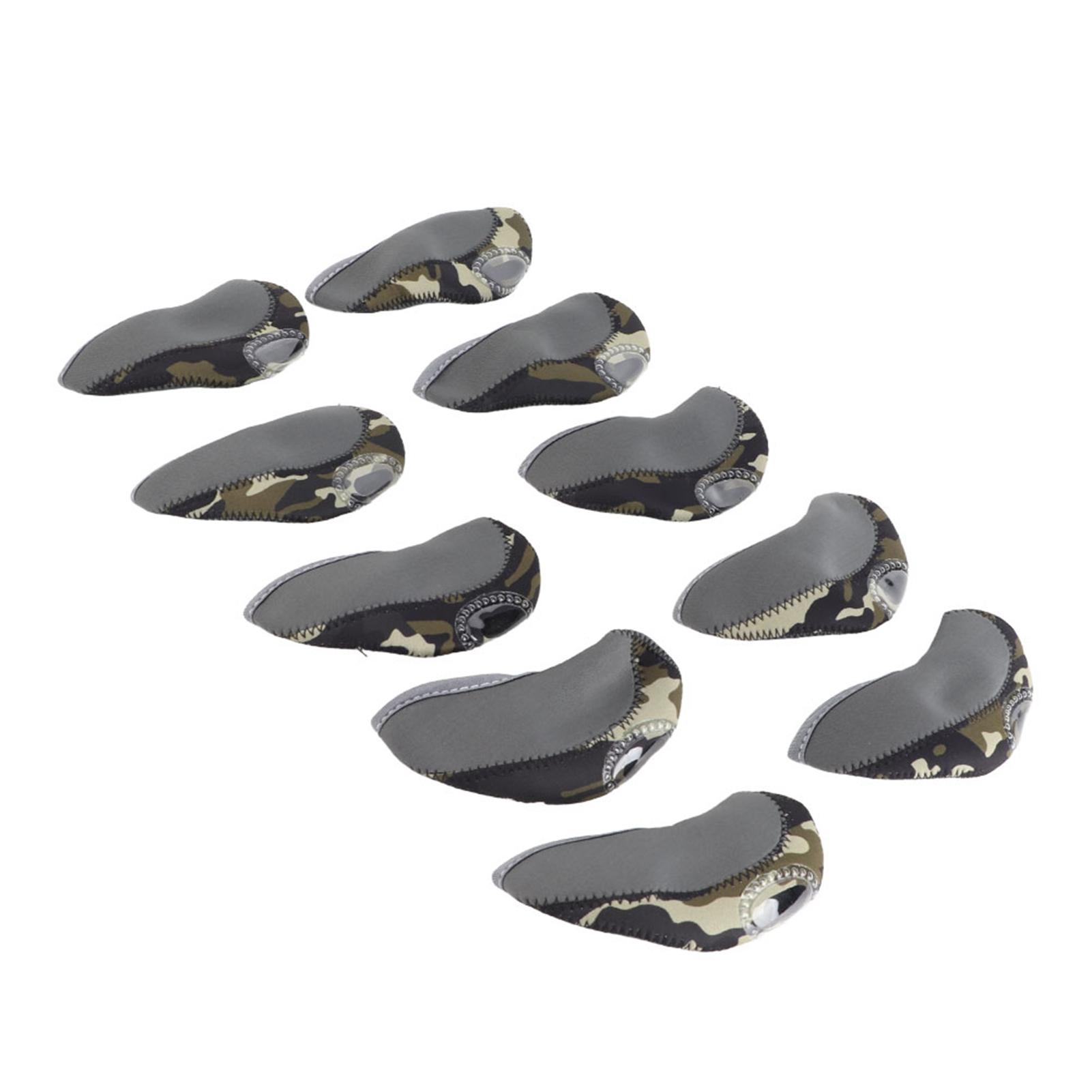 

10Pcs Set New Useful Golf Irons Headcover Ball Head Protective Cover(Gray Camouflage)