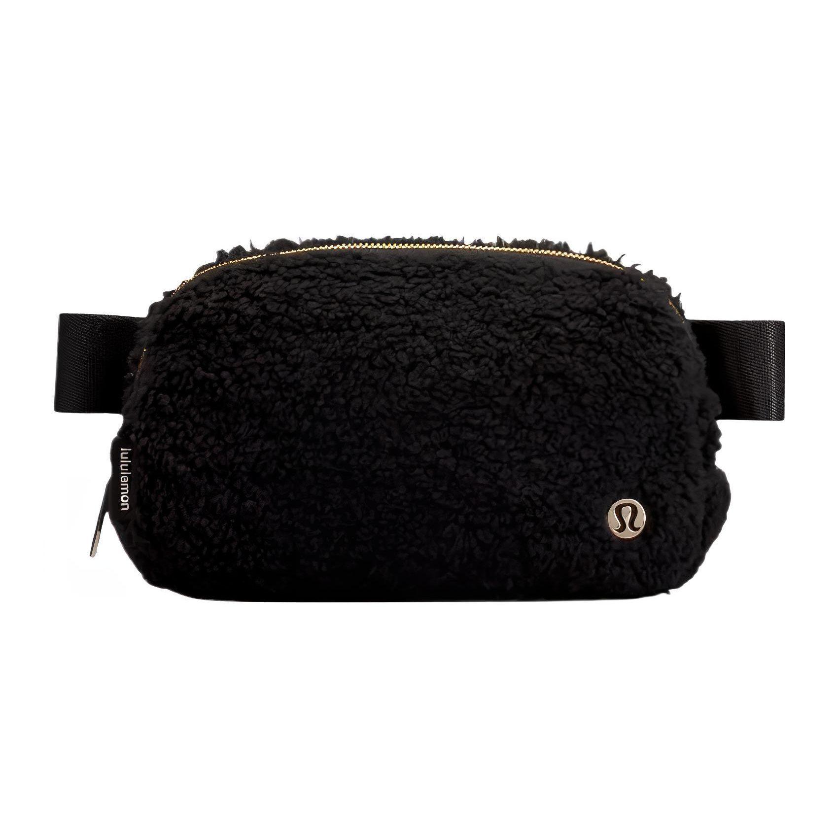 Lululemon Everywhere 1L Logo Zip Pouch Women Bags Natural-Black LU9B18S-0001 One Size