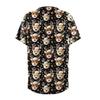 Women's Fashion Printed Short Sleeve V Neck Pattern Tops Pocket Working T-shirts