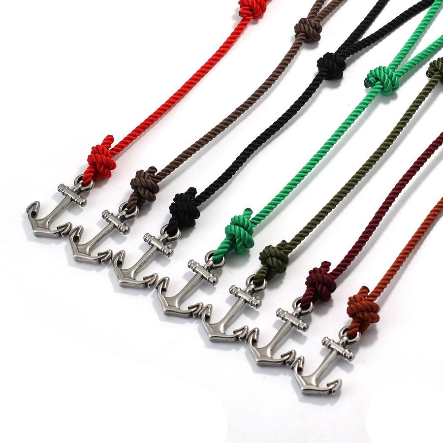 Trendy Anchor Bracelet Milanese Rope Braided Braclet Men Women Casual Accessories Beach Surf Viking Adventure Jewelry Gifts