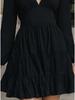 Elegant V-Neck Plain Color Versatile Women's Dress for Street Style