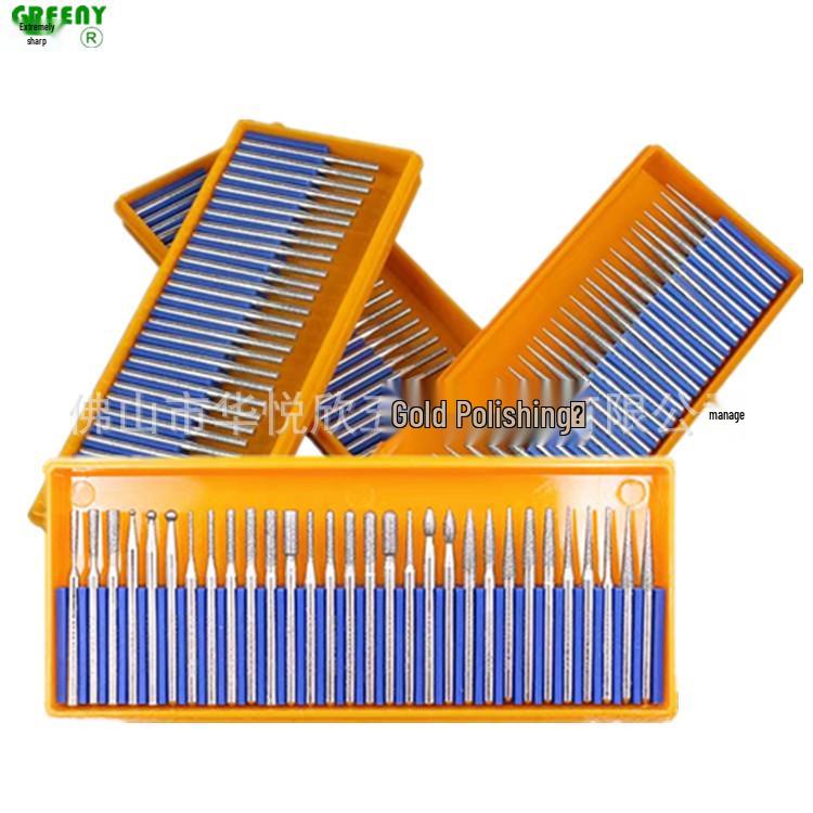30-Piece Electroplated Diamond Grinding Needles Set for Jade Carving and Polishing