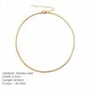 eManco Titanium Steel Round Chain Necklace - Simple European/American Style for Women and Couples, Long Snake Bone Chain, Clavicle Design.