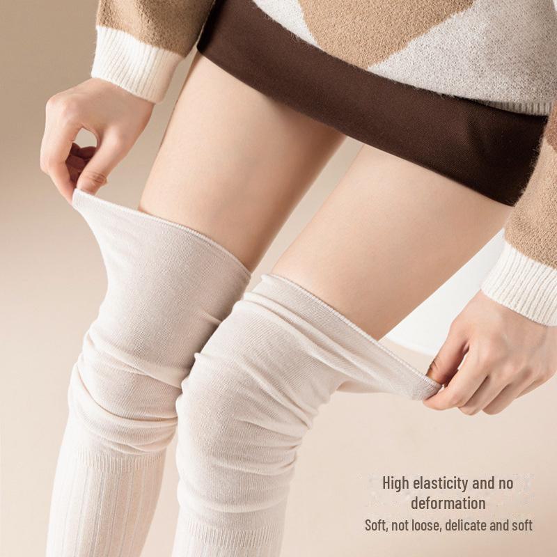 Japanese Pure Cotton Mid-Tube Velvet Lolita Cosplay Over-the-Knee Socks