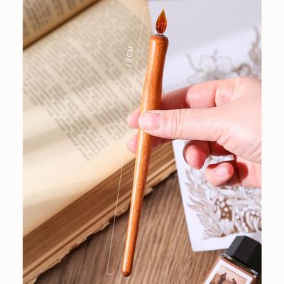 Durable Wooden Pole Dip Pen Art Writing Comics Drawing Dip Pen Holder Set Dipped Ink Pen Art Supplies