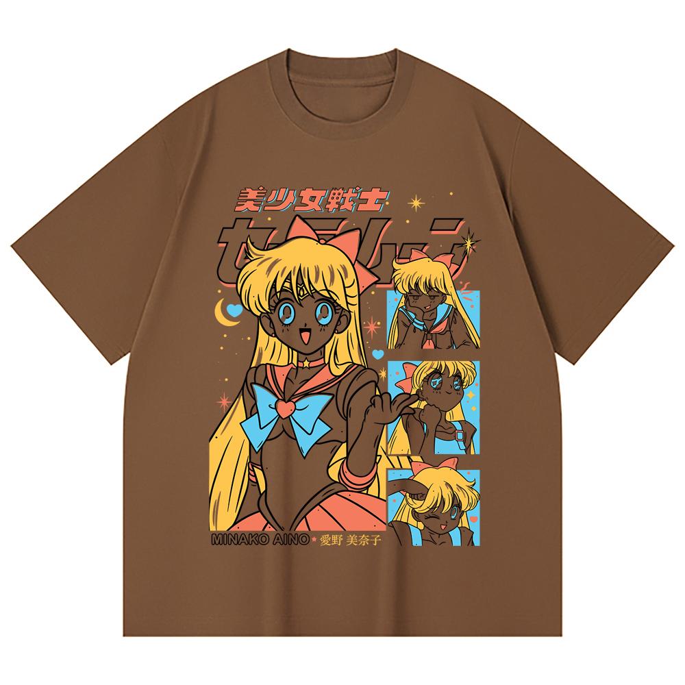 230 Gsm 100% Cotton Minako Aino Print Unisex Heavy Cotton T Shirt