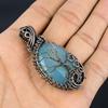 Tree Of Life Aquamarine 999 Copper Wire Wrapped Pendant, Handmade Gemstone Pendant Jewelry, Gifts For Wife Brand New Pendant