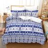 Marine Anchor Pattern Duvet Cover Set Fashion Bedding Set Ultra Soft Quilt Cover and Pillowcases for Kids Teens Boys Bedroom