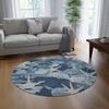 Ocean Wave Round Rug Starfish Beach Carpet Coastal Nautical Round Floor Rug Sea Shell Marine Decor Visual 3D Ocean Wave Decor