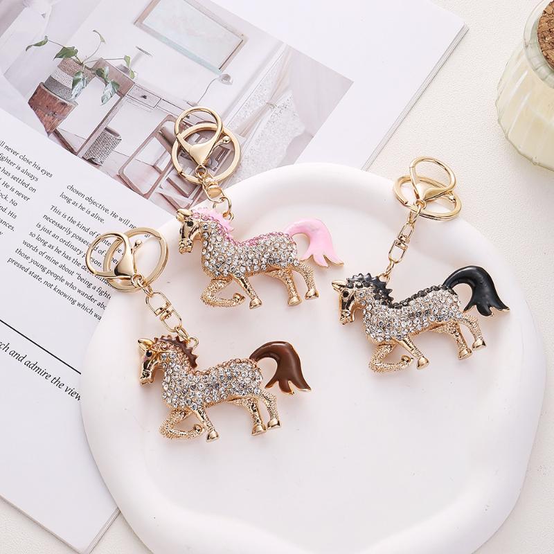 Creative 2026 Year Of The Horse Design Keychain  Keyring Key Chain Accessoreis Female Car Bag Key Holder  Year Gift