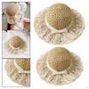 Straw Hats Bohemian Lace Brim Hat for Outdoor Gatherings