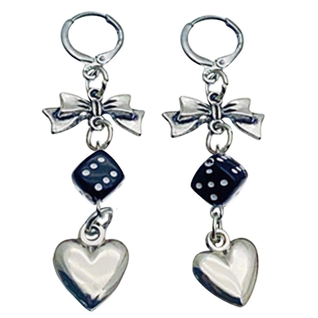 Fashionable Dice Earrings Charm Trendy Ear Pendant Ornament Modern Dice Earrings for the Fashion Forward Crowd