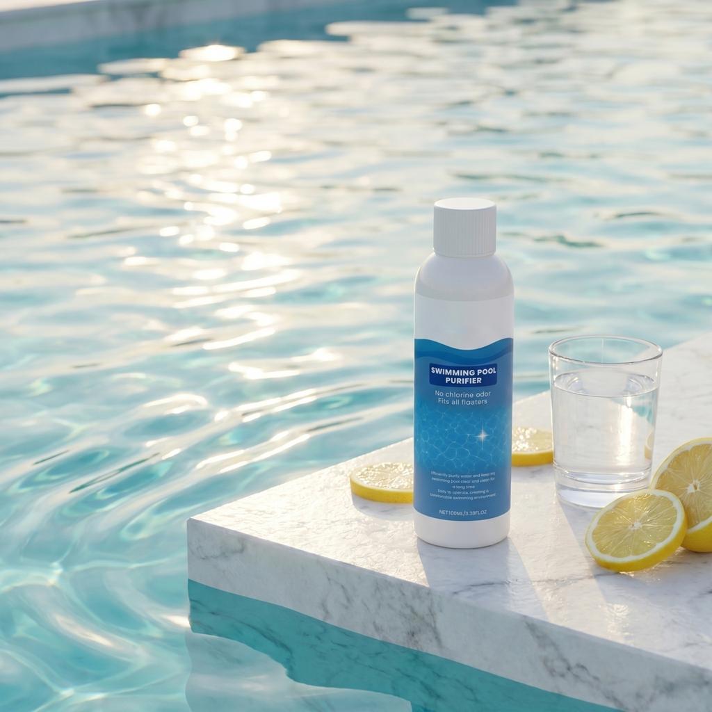 100mlPool Purification Liquid - Quickly Dissolving Cleaning Liquid That Clarifies Pool Water, Unpleasant Odors, And Cleans Dirt