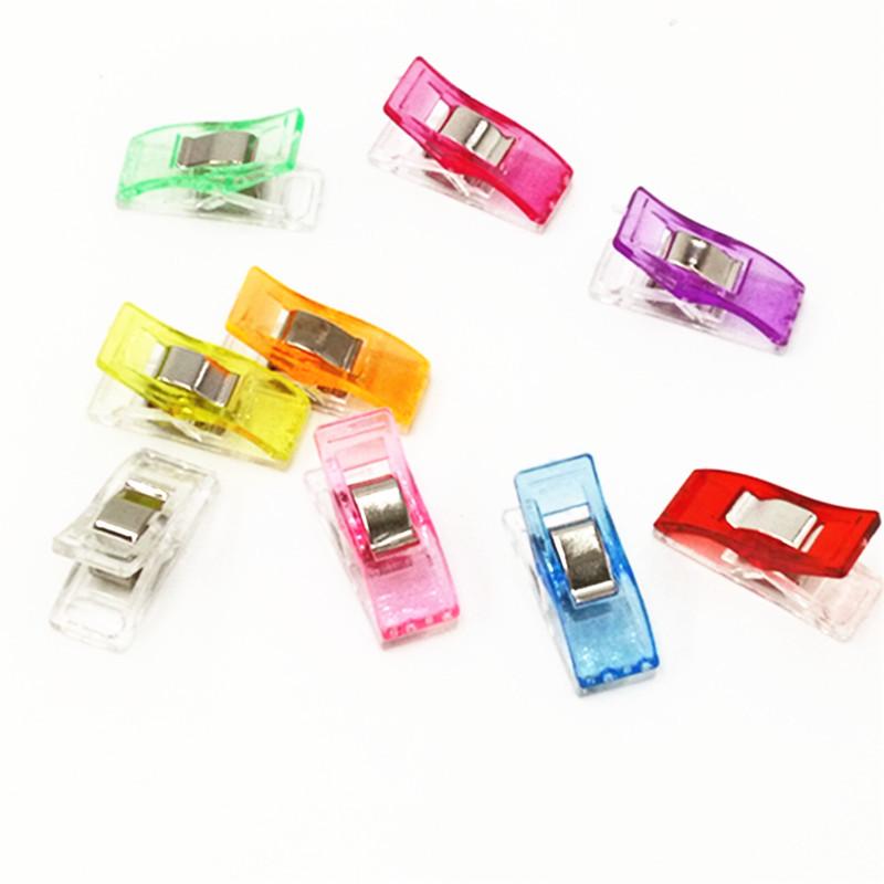 Mini Japanese Edge-Binding Hatchet with Red & White Transparent Plastic Patchwork Sewing Clips
