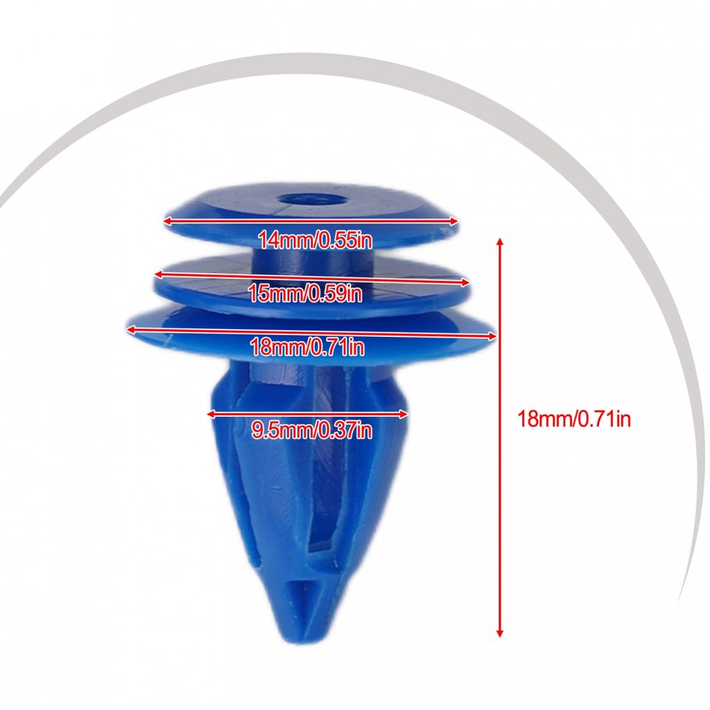 Radlaufverkleidungsclips, 50 Stück, blau, vorne und hinten, LR027255