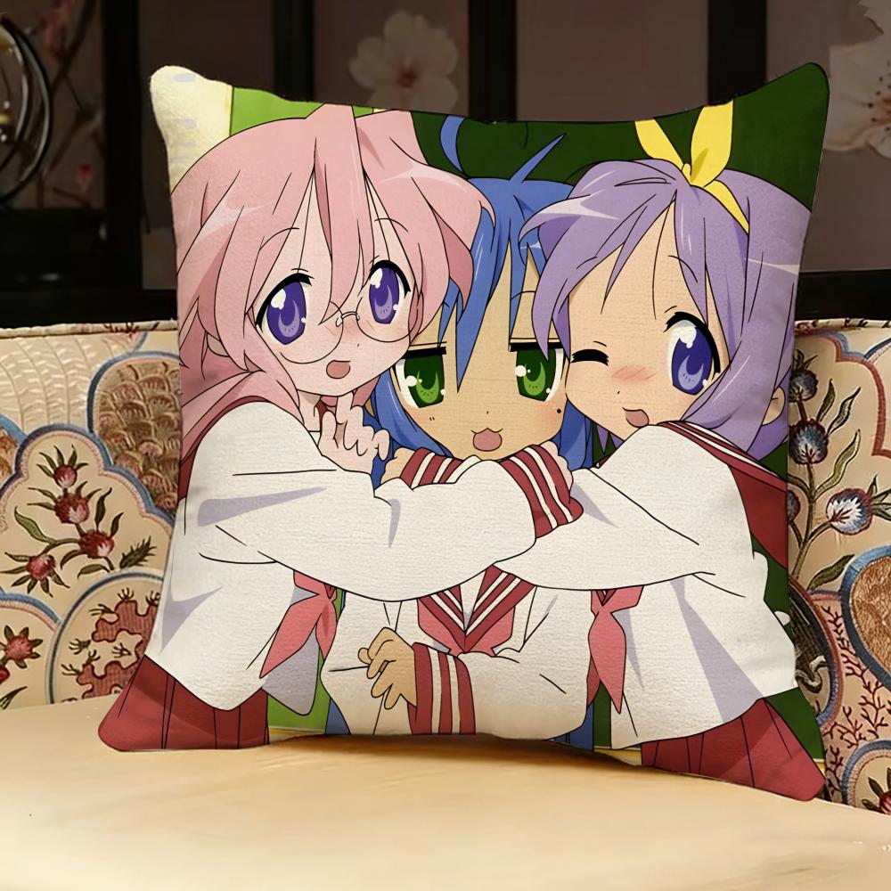 Lucky SStar ANIME Pillow Case Pillowcase Doublesided Printed Sofa Cushion Bedroom Headboard Pillow