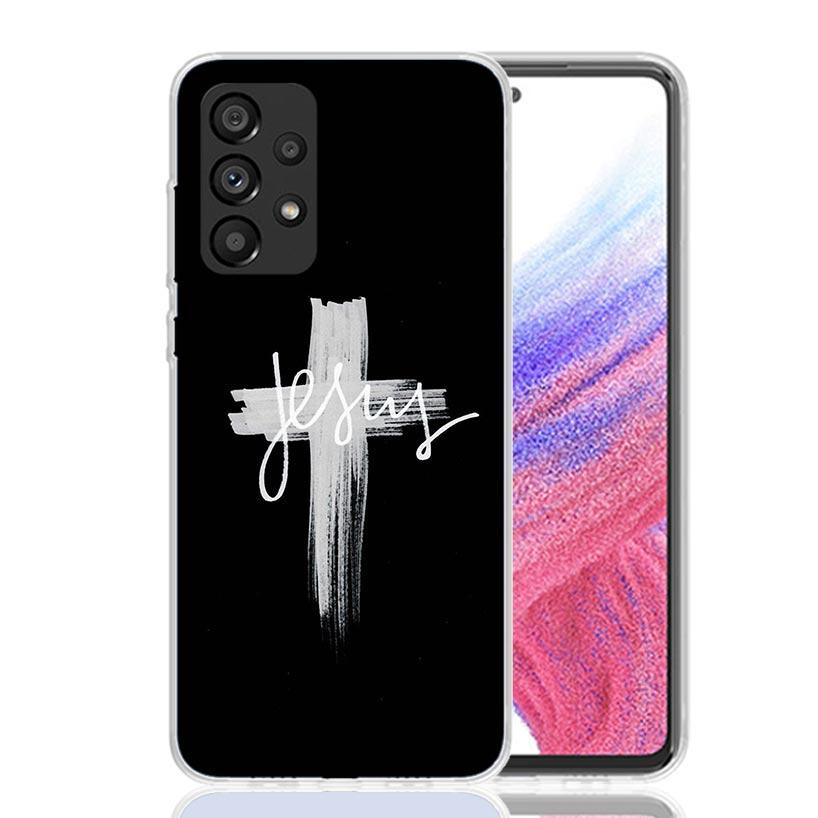 God Jesus Pray Cross Case Phone Cover for Samsung Galaxy A17 A16 A15 A14 A13 A56 A55 A54 A53 A36 A35 A34 A33 A26 A25 A24 A23 A05