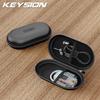KEYSION PU Leather EarPhones Case Travel Dustproof DAC Headphone Amplifier AMP Cable Oval Storage Box Bag Headset Accessories