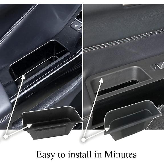 Vesul 4PCS Door Grab Tray Door Organizer Compatible With Ford Explorer     2024 2025 Armrest Phone Container Handle Ert ABS Tray Storage Box Glove