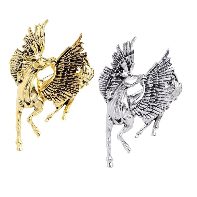 Elegant Pegasus Brooch Made from Sturdy Plated Alloy Symbolizing Freedom Perfect for Stylish Accessories