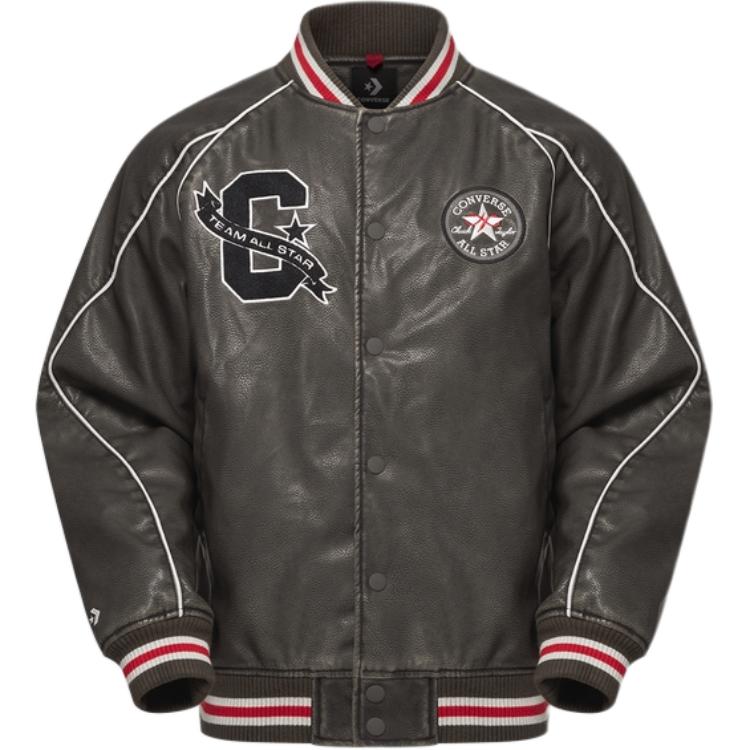 

New Converse AW24 Baseball Jacket Men s Army Green 10028110-A01 M