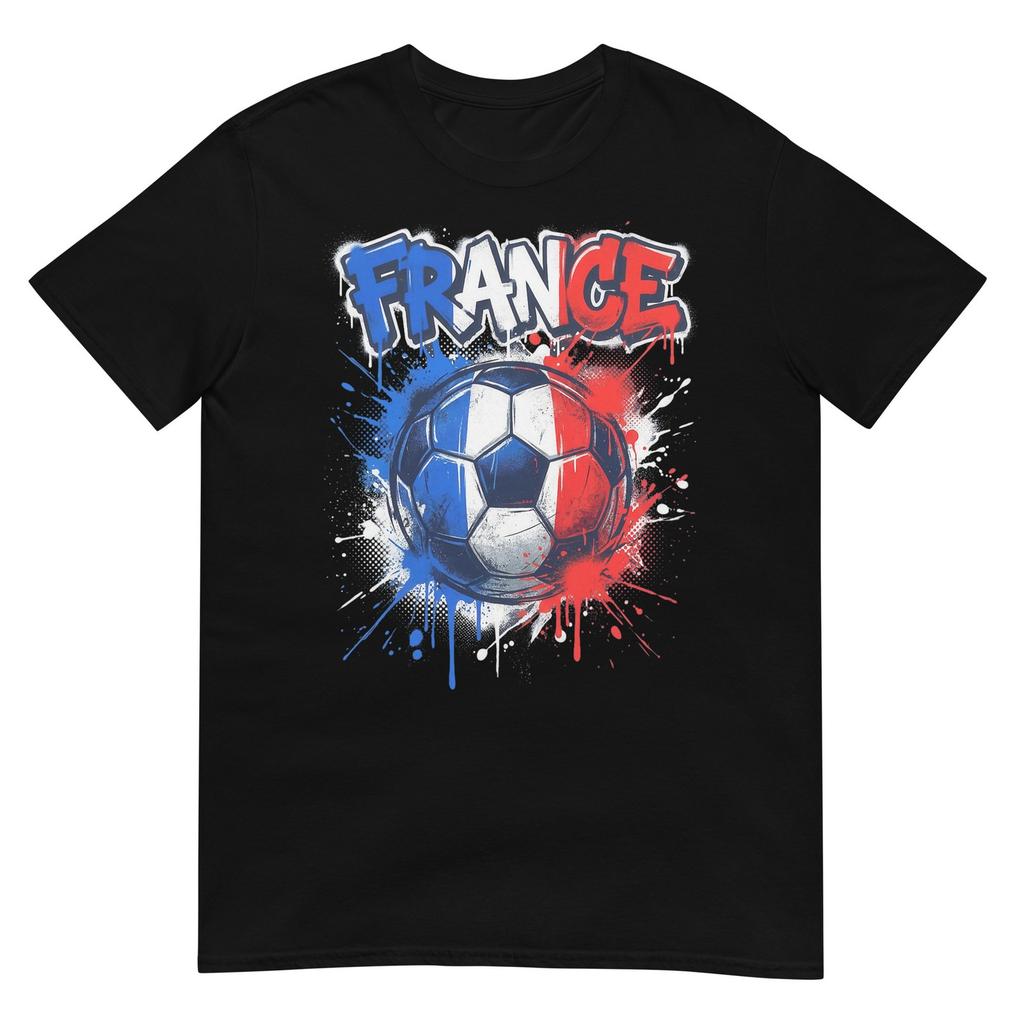 France Football Soccer Player Flag Graffiti Fathers Day Tshirt