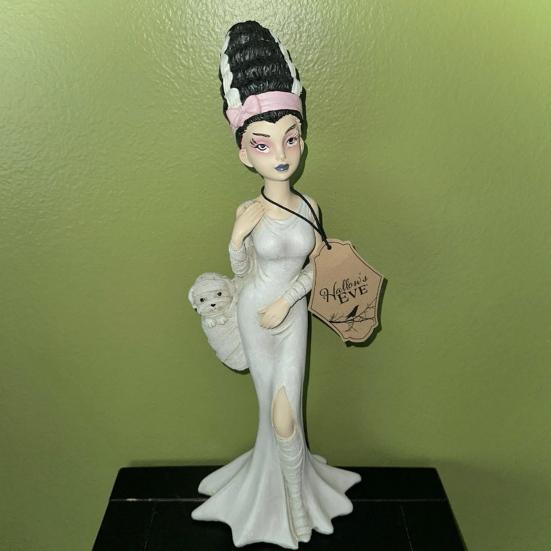 Halloween Decoration Black Cat Pumpkin Statue Resin Collectible Halloween Figurines