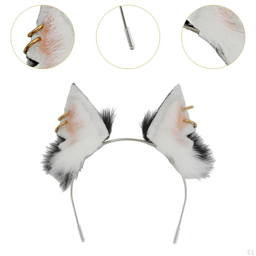 Animal Ear Band Doll Costume Decoration Handmade Hair Hoop Plush Toy for Party Role