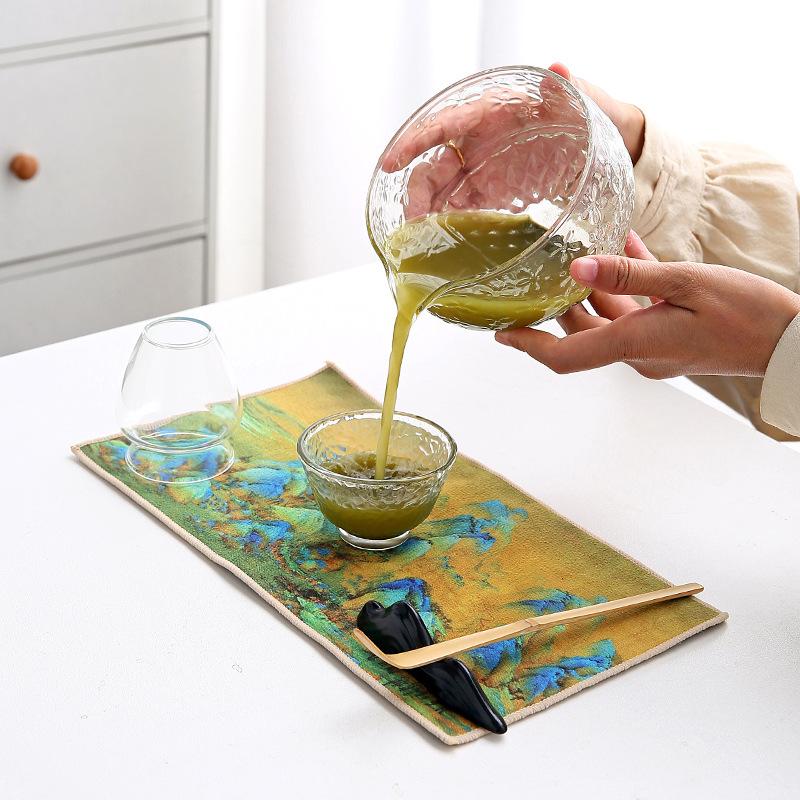 Japanese-style Glass Matcha Set, Matcha Bowl, Two-piece, Transparent, Tea Set, Matcha Whisking Tools, Tea Accessories, Gift