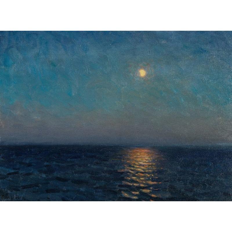 Vintage Ocean Calm Sea Boat Seascape Classic Sunrise Seascape Art Poster Canvas Painting Wall Print Picture for Room Home Decor