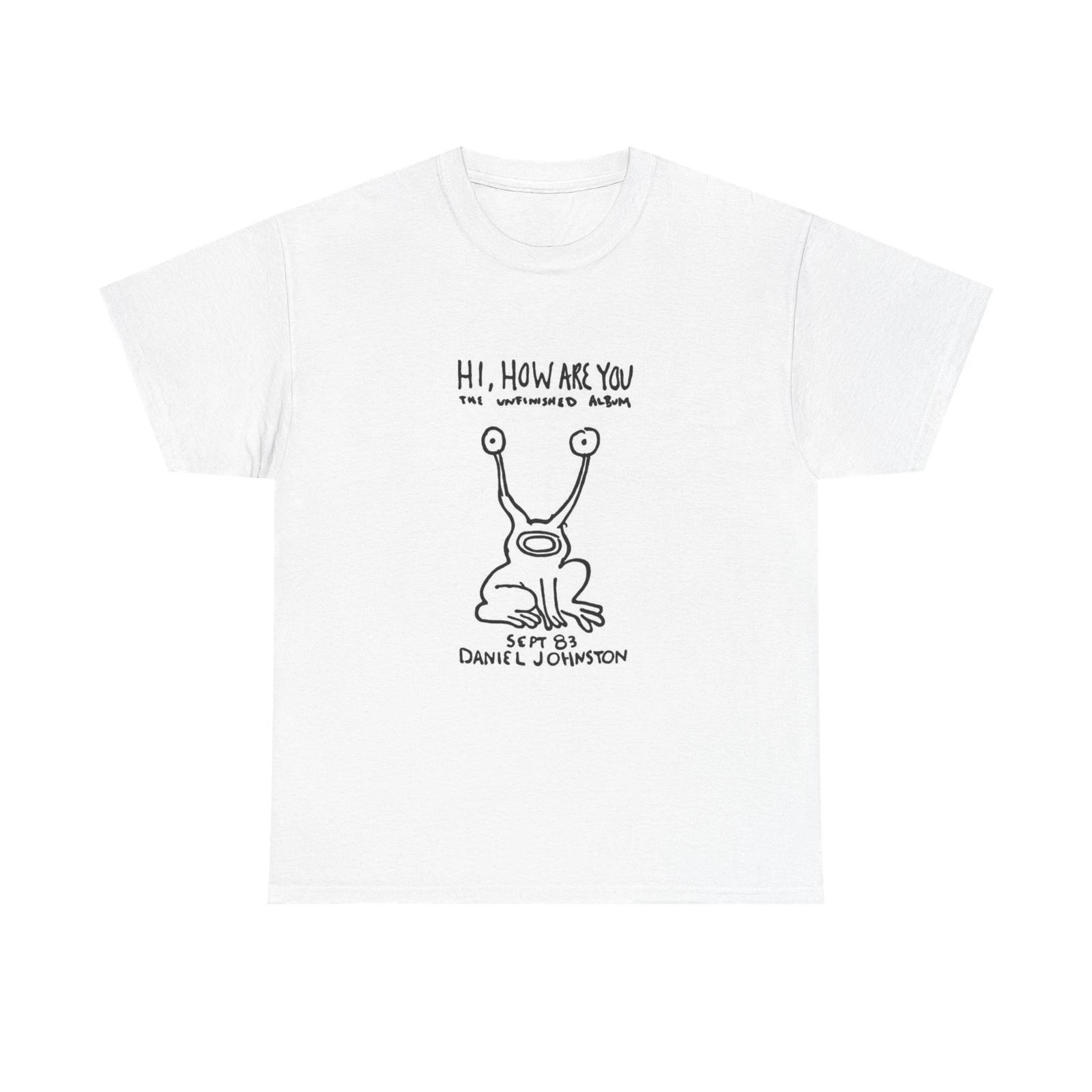 

Hi, How Are You TTshirt Official Worn by Kurt Cobain, Daniel Johnston White Tee XL