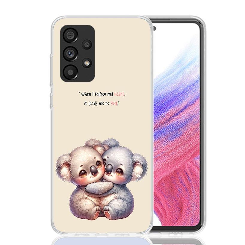 Koala Kawaii Cute Animal Phone Case For Samsung Galaxy A17 A16 A14 A15 A13 A57 A56 A54 A55 A53 A37 A36 A34 A35 A33 A26 A24 A25 A