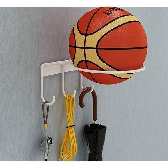 Household Wall-Mounted Basketball Storage Rack Multi-Functional Umbrella Basketball Storage Basket Stainless Steel Portable Hook