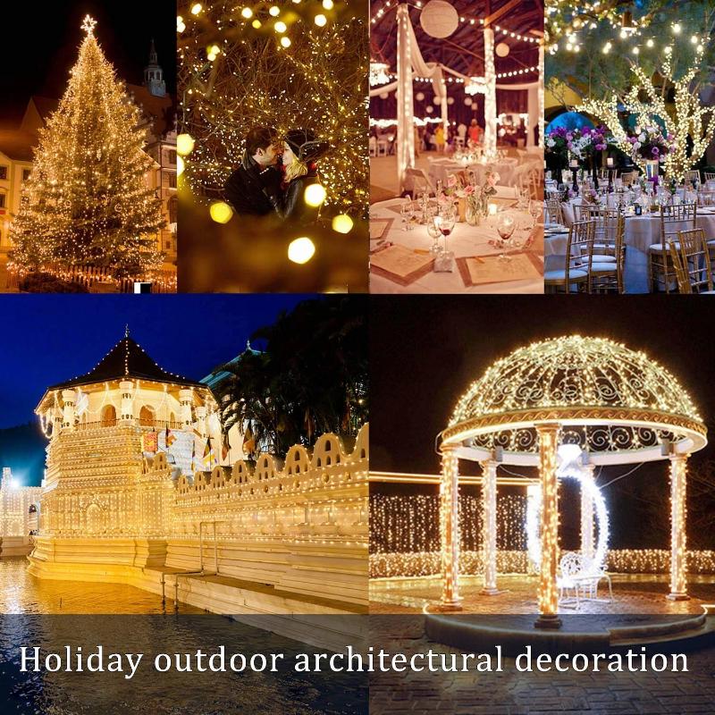 42M400Leds Solar LED Licht Außen Lichterkette Garten Solar Lichterkette Wasserdicht Weihnachts Gartendekoration Außen